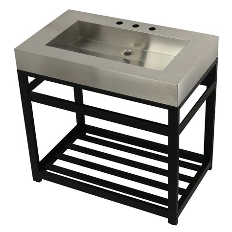 stainless steel bathroom cabinets vanity|stand alone stainless sink vanity.